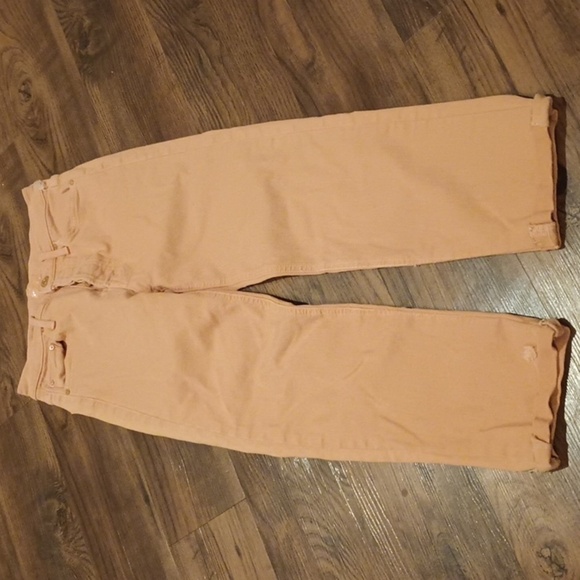 MOTHER Orangy Tan High Waisted Fitted Straight Leg Jeans A33 - Picture 1 of 9